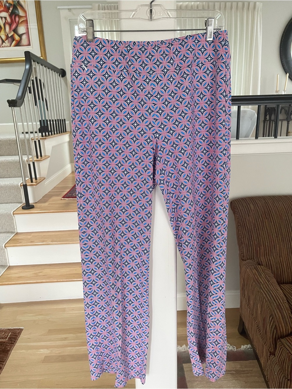 LN J. McLaughlin Women's Printed Wide-Leg Pants in red, white, navy & cobalt